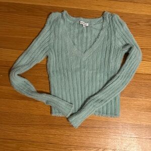 BOGO FREE! V-neck super soft sage green sweater XS- perfect for a tween/teen
